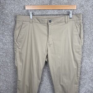 Lululemon Athletica Commission Pants Beige Men's‎ 36x33 Warpstreme Performance